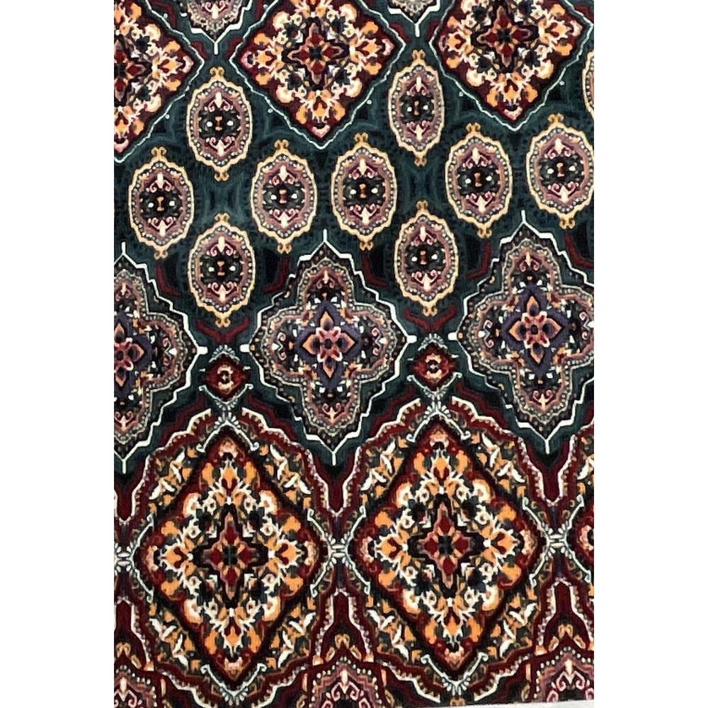 LOFT A-Line Mini Skirt Medallion Print Teal Boho Lined Size 0‎ Colorful Workwear - Picture 8 of 8